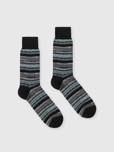 Missoni Patterned Cotton Blend Socks In Multicoloured