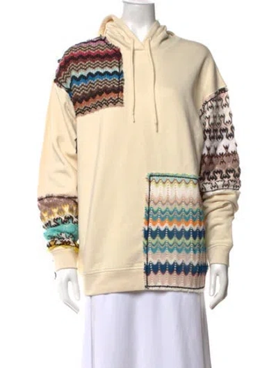 Pre-owned Missoni Patterned Crew Neck Hoodie In Neutrals