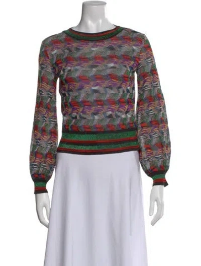 Pre-owned Missoni Patterned Crew Neck Sweater