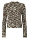 Missoni Maglia Con Motivo Fiammato Multicolor In Black