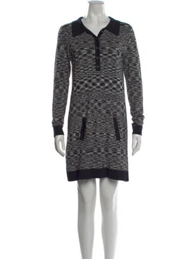 Pre-owned Missoni Patterned Crew Neck Sweater In Black