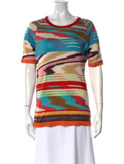Pre-owned Missoni Patterned Crew Neck Sweater In Multi