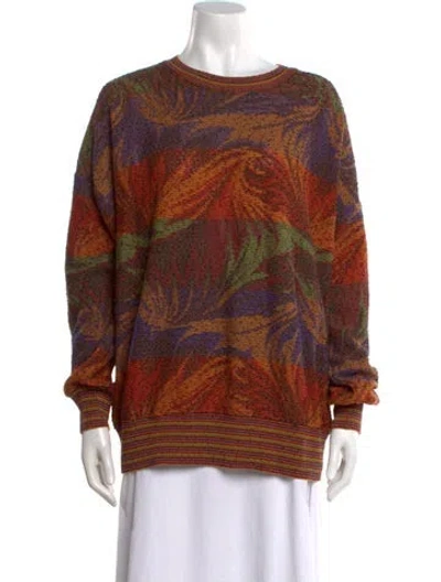 Pre-owned Missoni Patterned Crew Neck Sweater In Multi