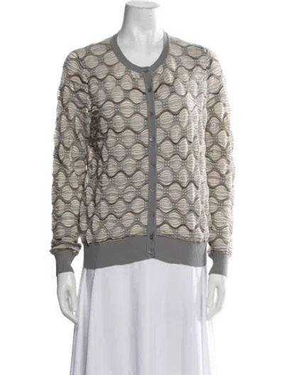 Pre-owned Missoni Patterned Crew Neck Sweater In Multicolor