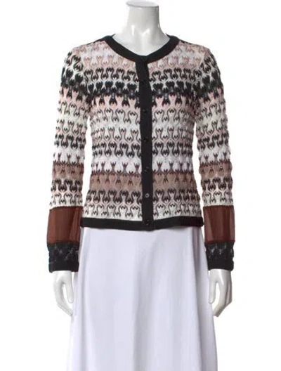 Pre-owned Missoni Patterned Crew Neck Sweater In Neutral