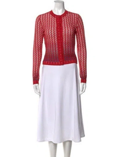 Pre-owned Missoni Patterned Crew Neck Sweater In Pink