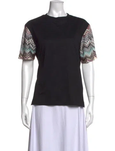 Pre-owned Missoni Patterned Crew Neck T-shirt In Black