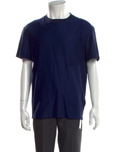 Pre-owned Missoni Patterned Crew Neck T-shirt In Blue