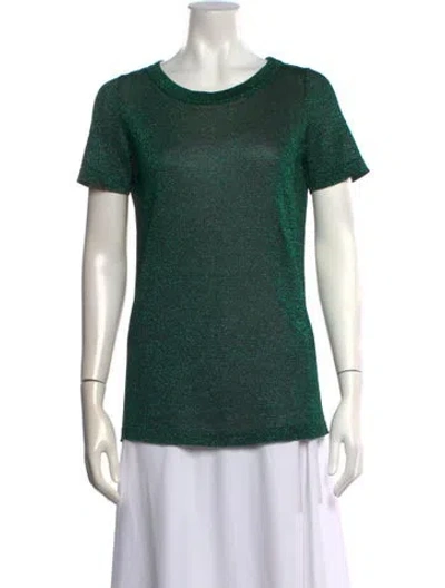 Pre-owned Missoni Patterned Crew Neck T-shirt In Green