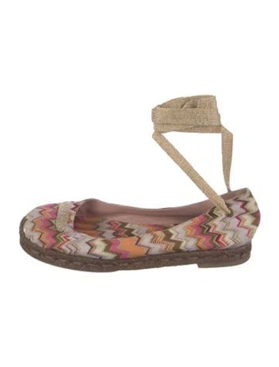 Pre-owned Missoni Patterned Espadrilles In Brown/metallic