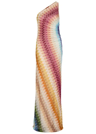 Missoni Patterned Fine-knit Maxi Dress In Multi