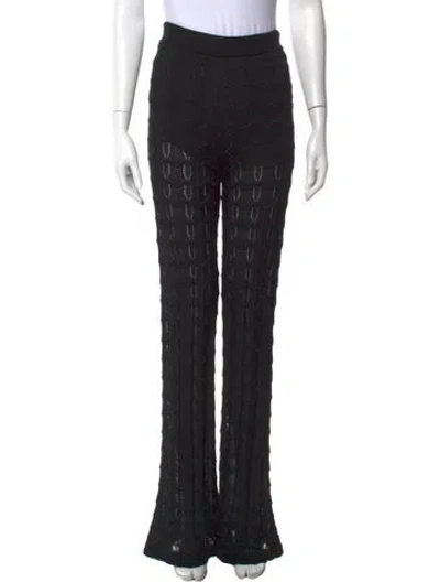 Pre-owned Missoni Patterned Flared Pants In Black