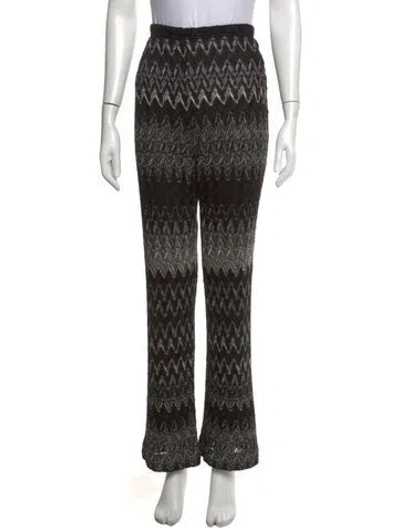 Pre-owned Missoni Patterned Flared Pants In Black