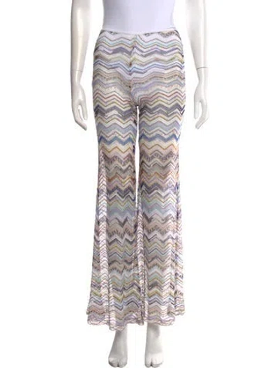 Pre-owned Missoni Patterned Flared Pants In Multicolor