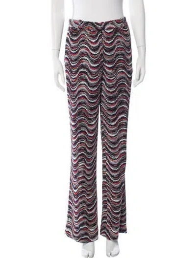 Pre-owned Missoni Patterned Flared Pants In Multicolor