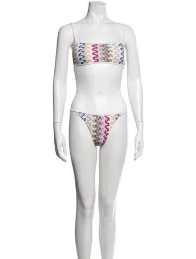 Pre-owned Missoni Patterned Glitter Accents Bikini In Multicolor