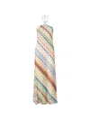 Missoni Patterned Halterneck Maxi Dress In Multi