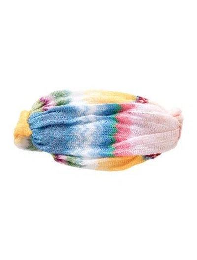 Pre-owned Missoni Patterned Headband In Blue