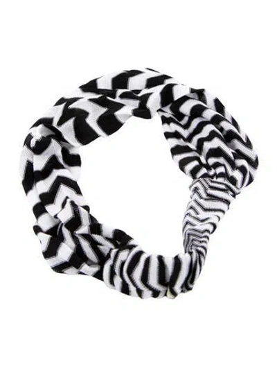 Pre-owned Missoni Patterned Headband In Neutral