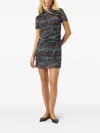 Missoni Patterned High-neck Dress In Black