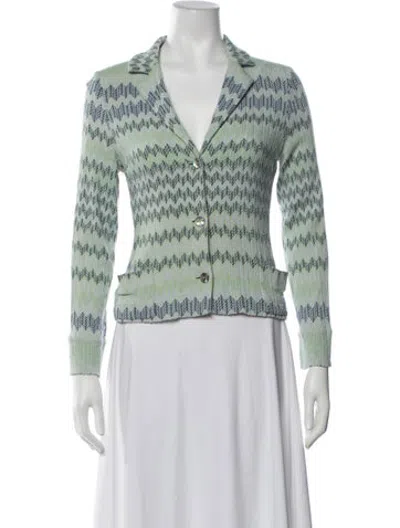 Pre-owned Missoni Patterned Jacket In Green