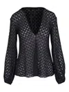 Missoni Patterned-jacquard Blouse In Black