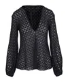 Missoni Patterned-jacquard Blouse In Black