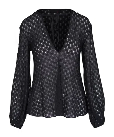 MISSONI PATTERNED-JACQUARD BLOUSE