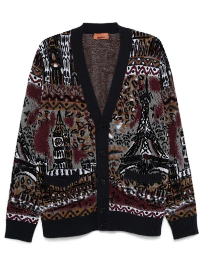 MISSONI PATTERNED-JACQUARD CARDIGAN