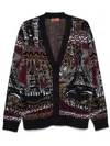 Missoni Patterned-jacquard Cardigan In Grey