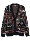 Missoni Patterned-jacquard Cardigan In Grey