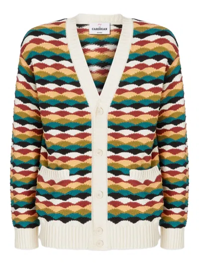 Missoni Patterned-jacquard Cardigan In White