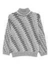 Missoni Patterned-jacquard Jumper In Gray