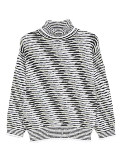 Missoni Patterned-jacquard Jumper In Gray