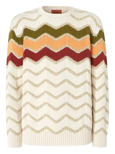 Missoni Patterned-jacquard Jumper In White