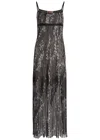 Missoni Patterned-jacquard Metallic-knit Midi Dress In Black