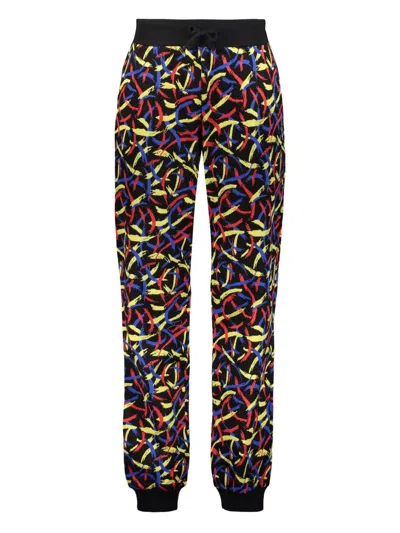 Missoni Patterned-jacquard Track Pants In Black