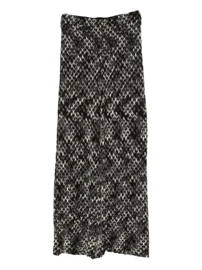 Missoni Patterned-jacquard Trousers In Brown