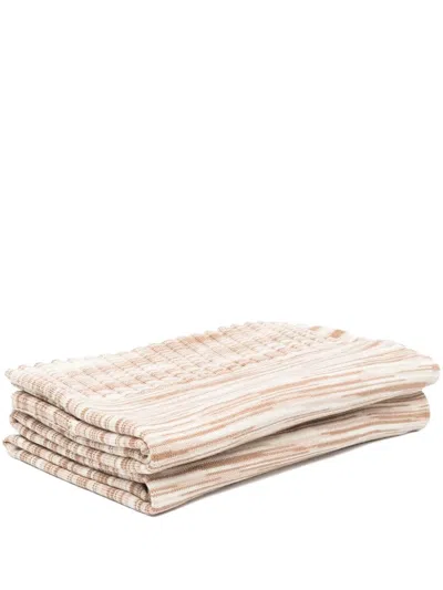 Missoni Patterned-jacquard Wool Throw In Neutrals