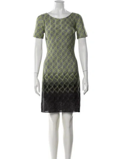 Pre-owned Missoni Patterned Knee-length Dress In Black