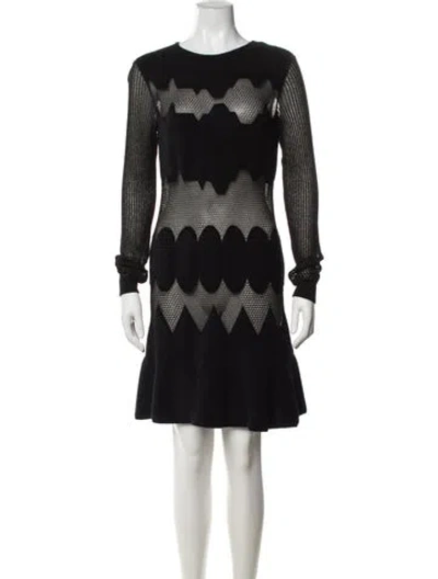 Pre-owned Missoni Patterned Knee-length Dress In Black