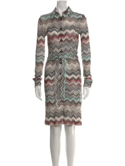 Pre-owned Missoni Patterned Knee-length Dress In Multi