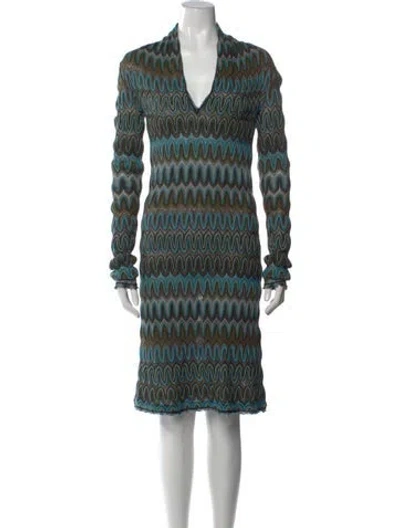 Pre-owned Missoni Patterned Knee-length Dress In Multi