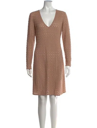 Pre-owned Missoni Patterned Knee-length Dress In Neutrals
