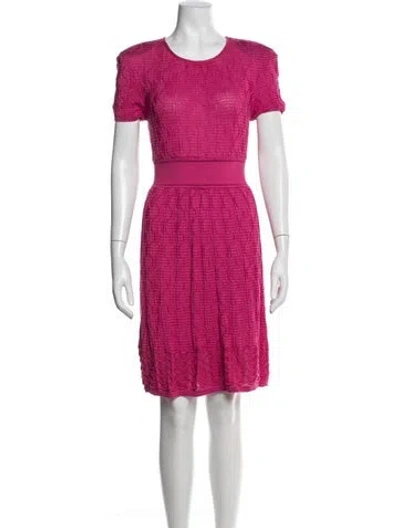 Pre-owned Missoni Patterned Knee-length Dress In Pink