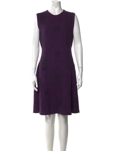 Pre-owned Missoni Patterned Knee-length Dress In Purple