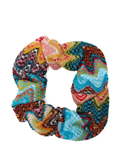 MISSONI PATTERNED KNIT SCRUNCHIE
