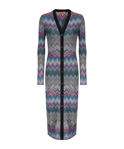 MISSONI MISSONI ZIGZAG LONG CARDIGAN