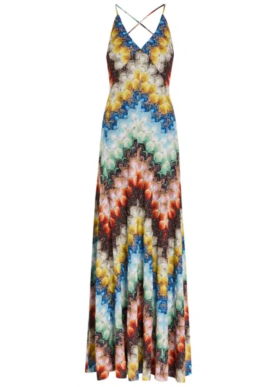 Missoni Patterned Lace Maxi Dress In Multi