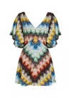 Missoni Patterned Lace Mini Dress In Multi